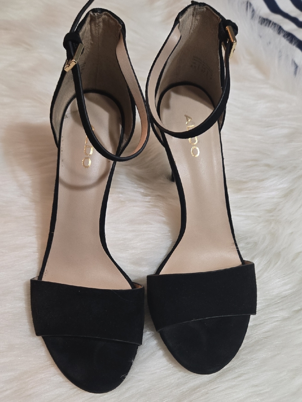 Aldo Black Leather Heels